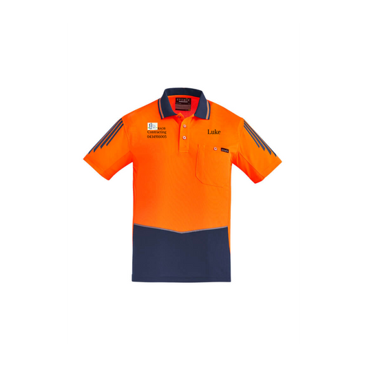 Men's Hi Vis Flux Short Sleeve Polo