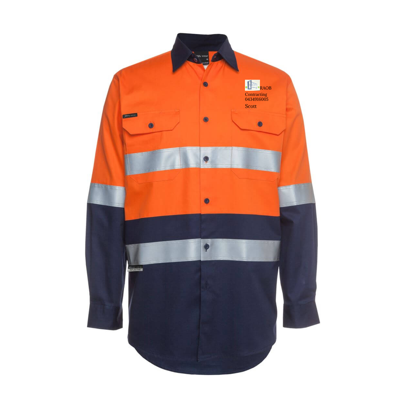 Hi Vis L/S D&N 190g Work Shirt