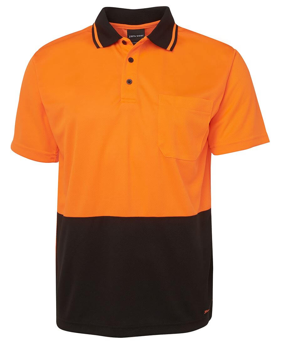 Custom business logo Hi Vis Non Cuff Traditional Polo S/S from JB's available at Workwear Ink