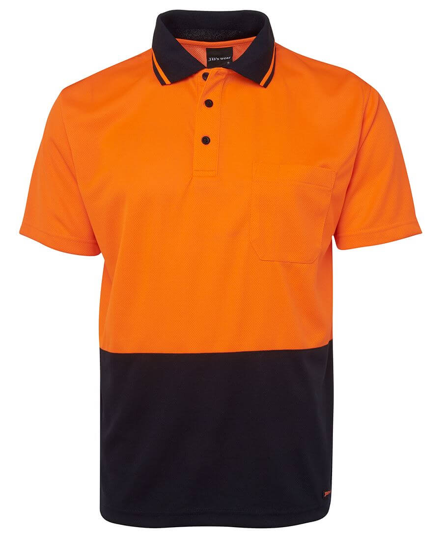 Custom business logo Hi Vis Non Cuff Traditional Polo S/S from JB's available at Workwear Ink