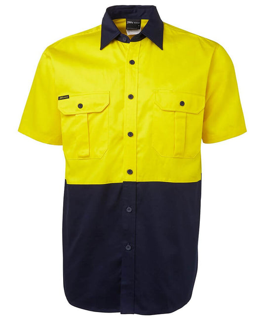 Custom business logo Hi Vis S/S 190g Work Shirt from JB's available at Workwear Ink