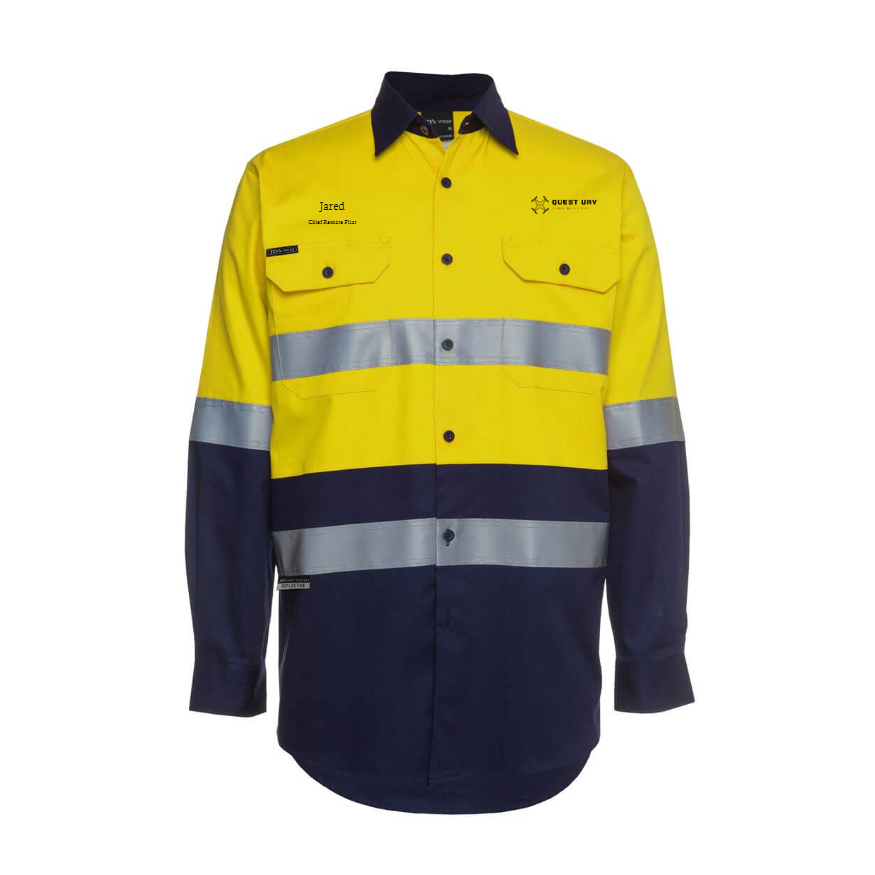 Hi Vis L/S D&N 190g Work Shirt