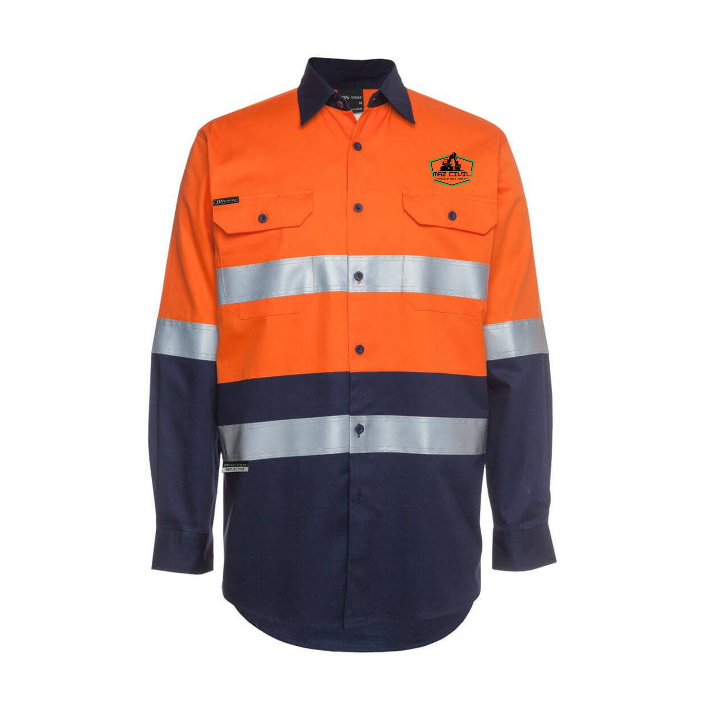 Hi Vis L/S D&N 190g Work Shirt