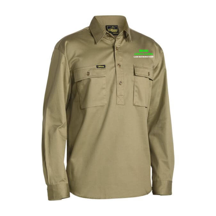 Closed Front Cotton Drill Shirt