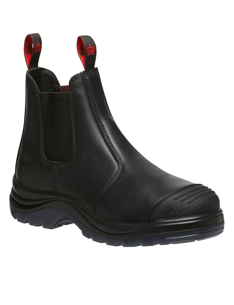 Custom business logo TRADIE GUSSET STEEL CAP SAFETY BOOTS from King Gee available at Workwear Ink