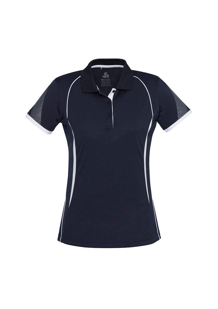 Custom business logo Women's Razor Polo from Biz Collection available at Workwear Ink