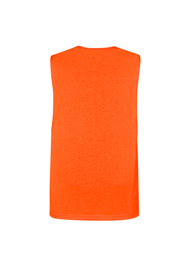 Custom business logo Mens Hi Vis Sleeveless Tee from Syzmik Workwear available at Workwear Ink