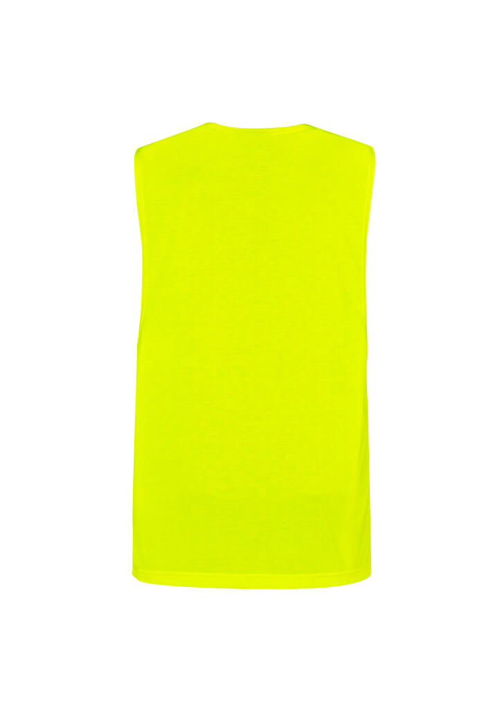 Custom business logo Mens Hi Vis Sleeveless Tee from Syzmik Workwear available at Workwear Ink