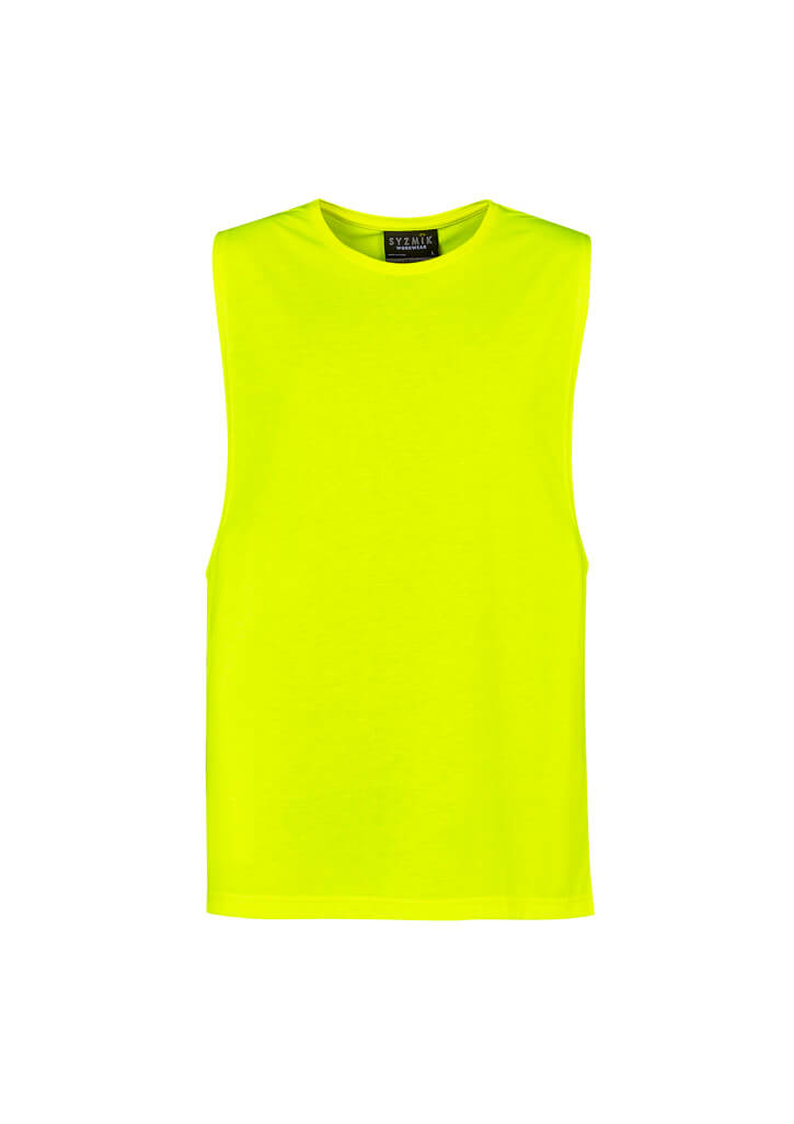 Custom business logo Mens Hi Vis Sleeveless Tee from Syzmik Workwear available at Workwear Ink