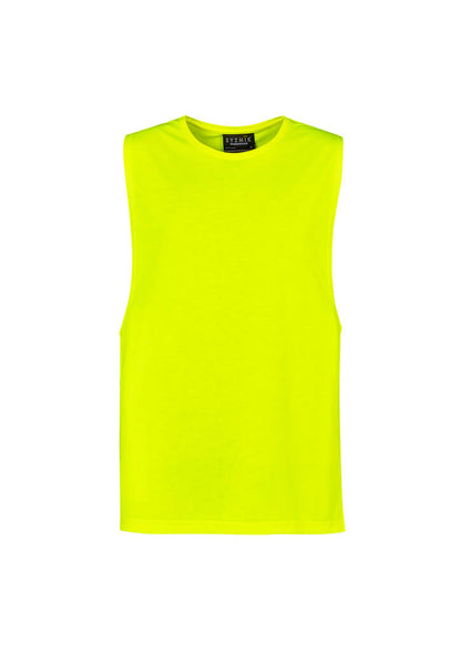 Custom business logo Mens Hi Vis Sleeveless Tee from Syzmik Workwear available at Workwear Ink