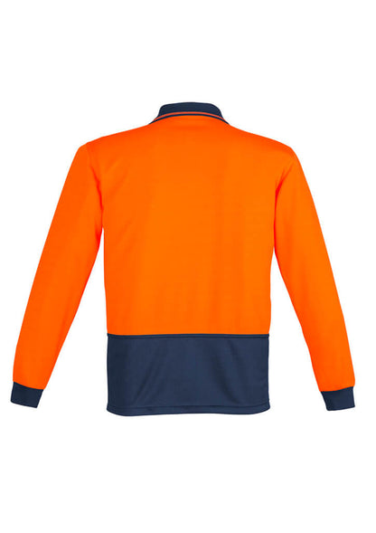 Custom business logo Mens Hi Vis Comfort Back Long Sleeve Polo from Syzmik Workwear available at Workwear Ink