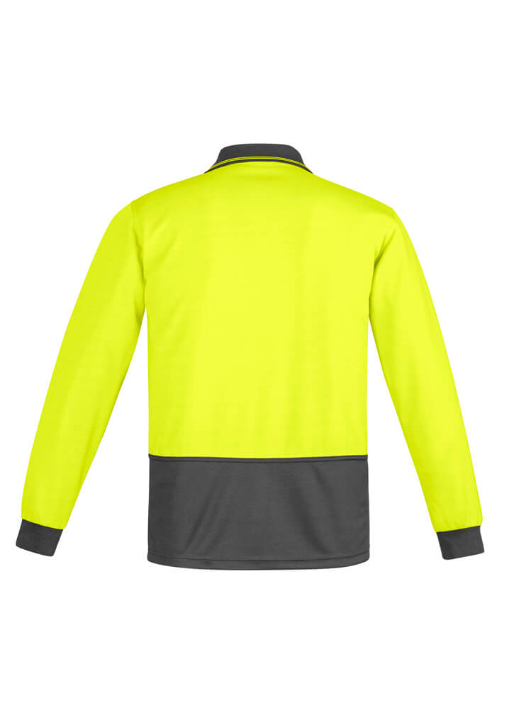 Custom business logo Mens Hi Vis Comfort Back Long Sleeve Polo from Syzmik Workwear available at Workwear Ink