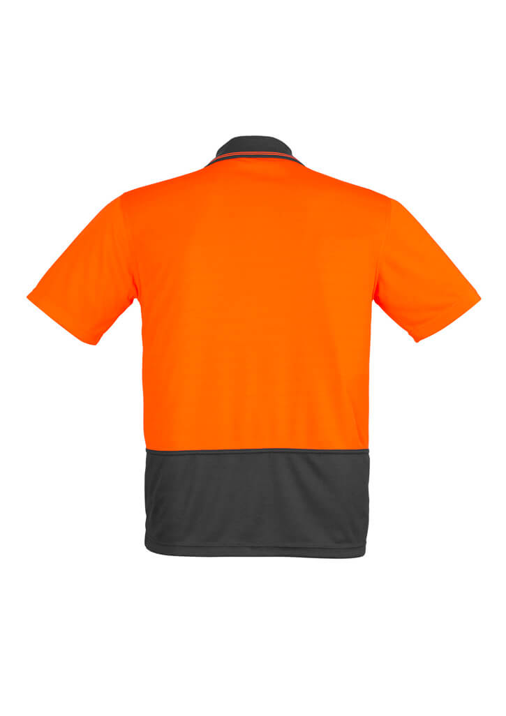 Custom business logo Mens Hi Vis Comfort Back Short Sleeve Polo from Syzmik Workwear available at Workwear Ink