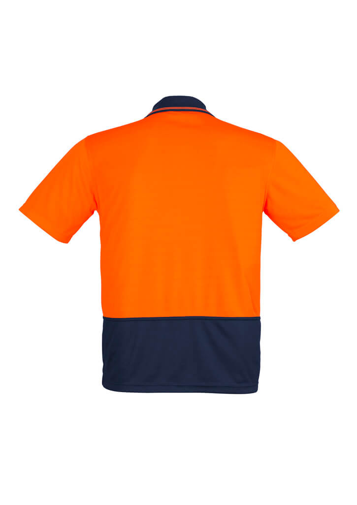 Custom business logo Mens Hi Vis Comfort Back Short Sleeve Polo from Syzmik Workwear available at Workwear Ink