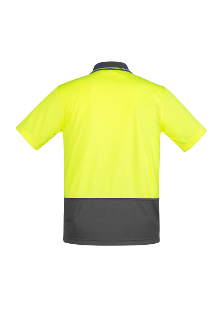 Custom business logo Mens Hi Vis Comfort Back Short Sleeve Polo from Syzmik Workwear available at Workwear Ink