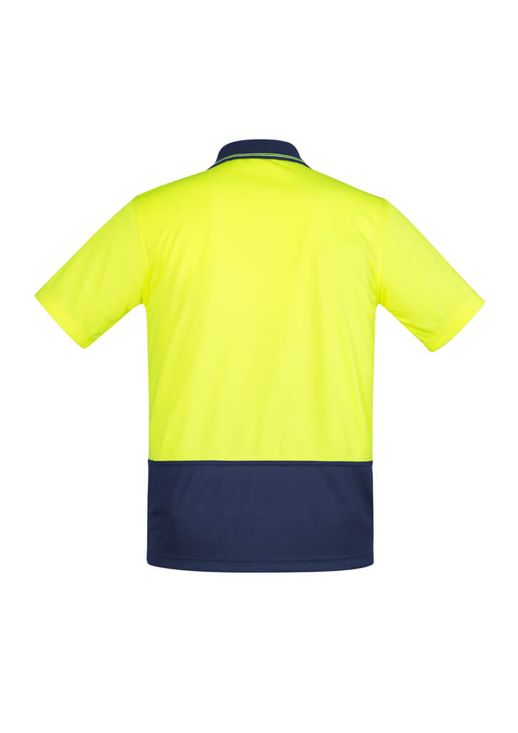 Custom business logo Mens Hi Vis Comfort Back Short Sleeve Polo from Syzmik Workwear available at Workwear Ink