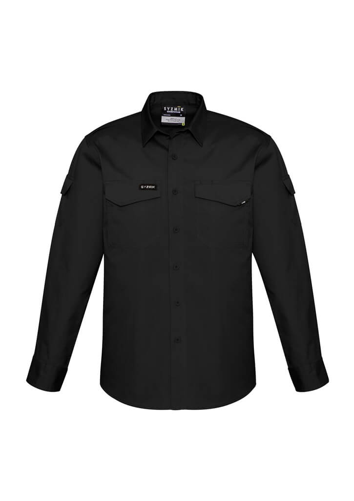 Custom business logo Mens Rugged Cooling Long Sleeve Shirt from Syzmik Workwear available at Workwear Ink