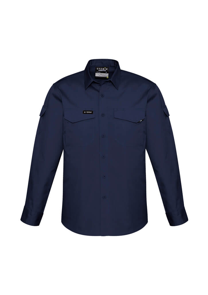 Custom business logo Mens Rugged Cooling Long Sleeve Shirt from Syzmik Workwear available at Workwear Ink