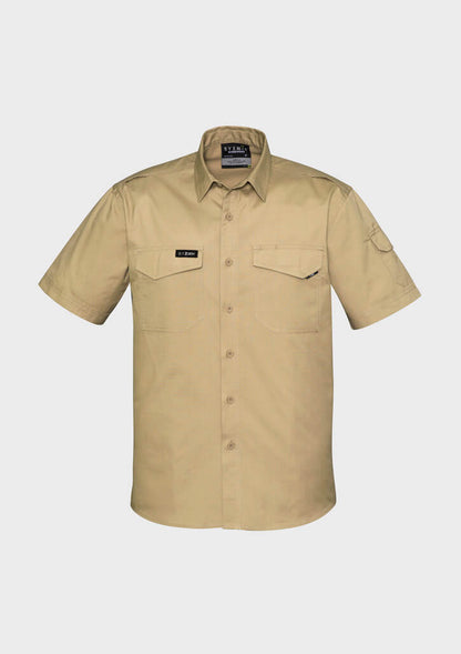 Custom business logo Mens Rugged Cooling Short Sleeve Shirt from Syzmik Workwear available at Workwear Ink