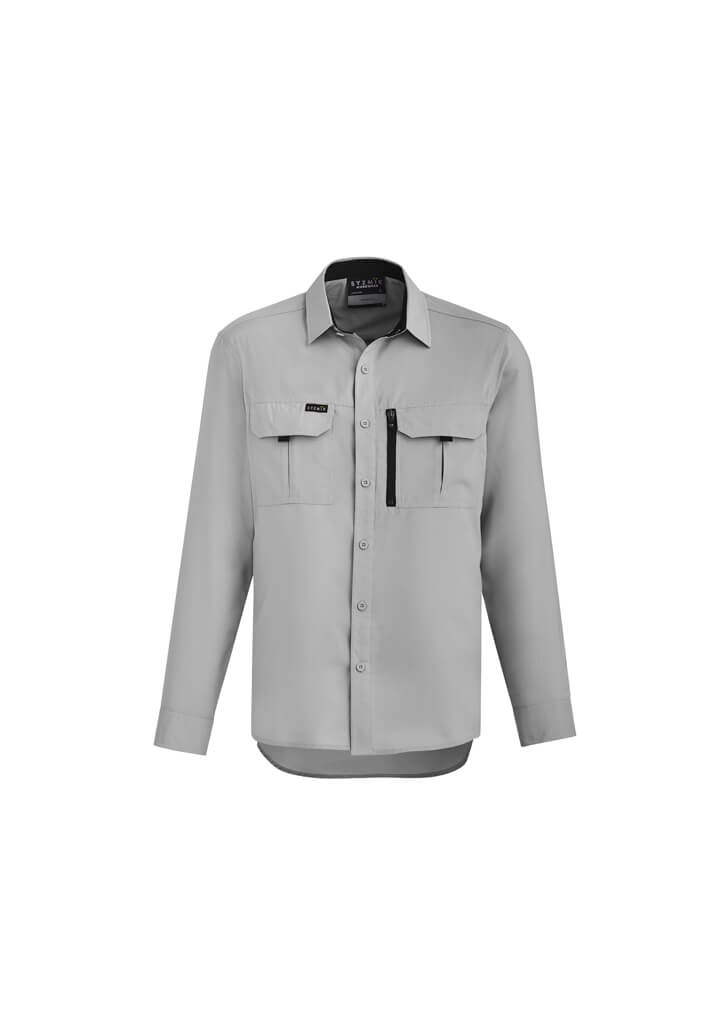 Custom business logo Men's Outdoor Long Sleeve Shirt from Syzmik Workwear available at Workwear Ink