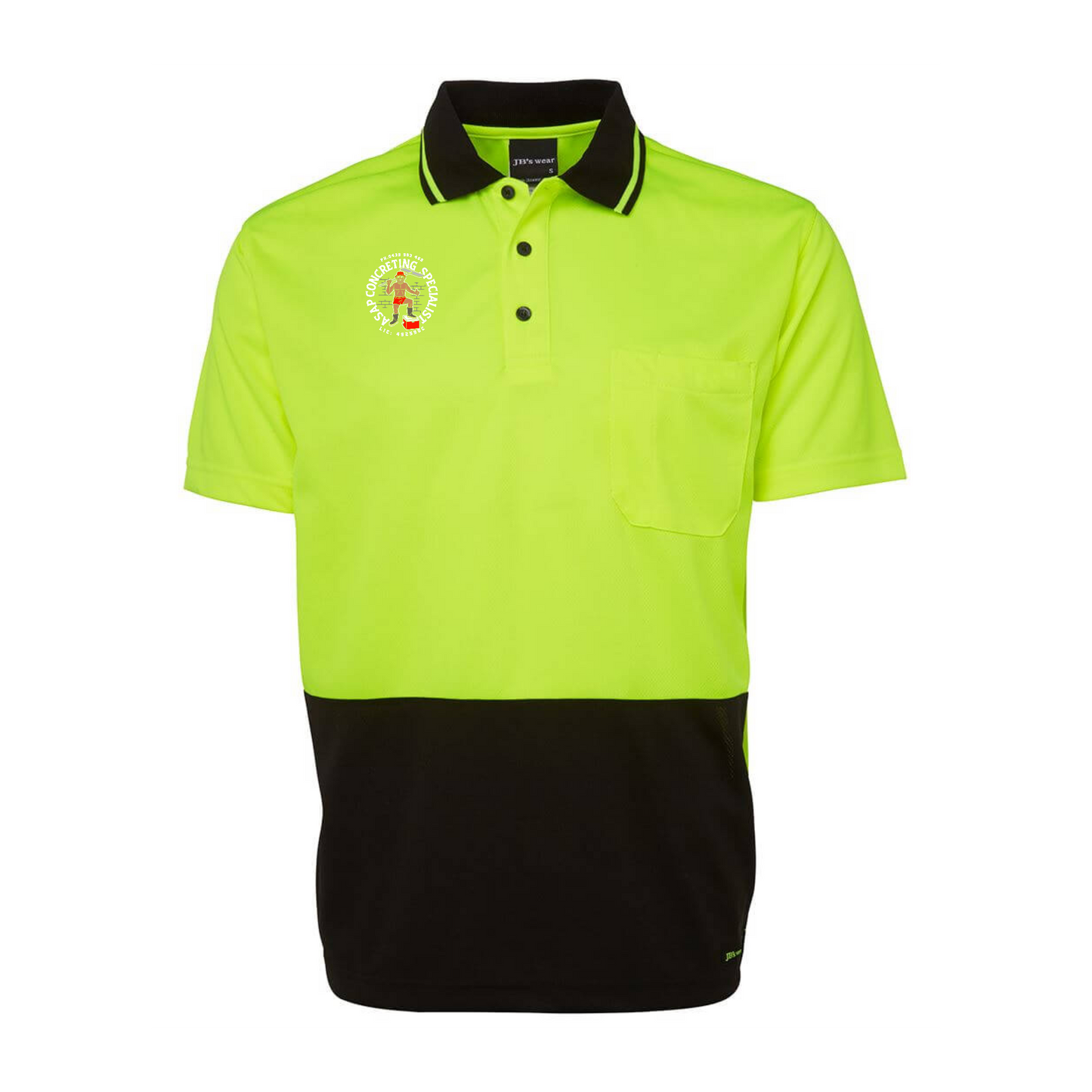 Hi Vis Non Cuff Traditional Polo S/S