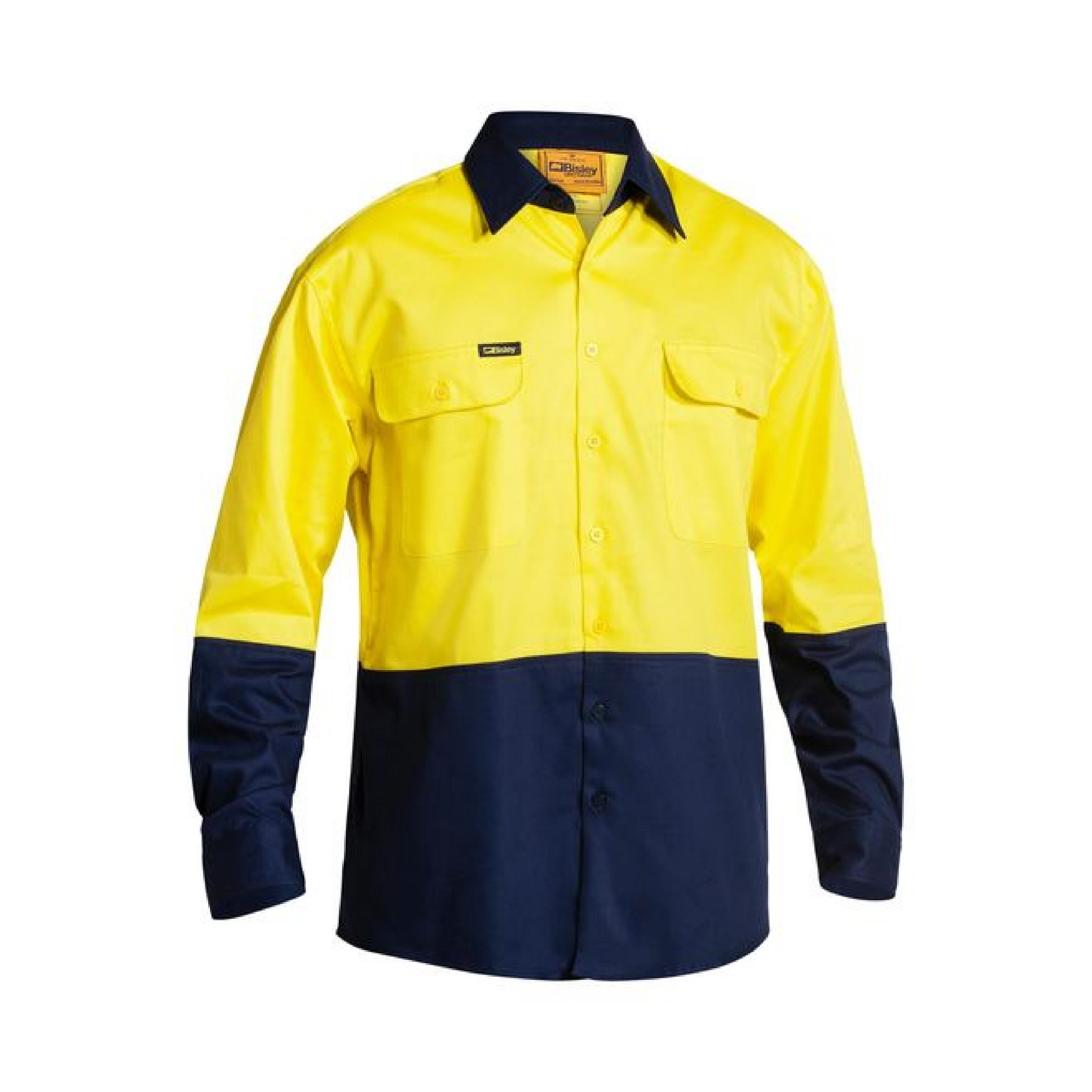 Custom business logo Hi Vis Drill Shirt from Bisley available at Workwear Ink